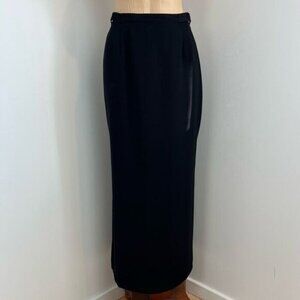 Vintage Huis Clos Collection Women’s US 8 Black Maxi Skirt Button Textured Goth